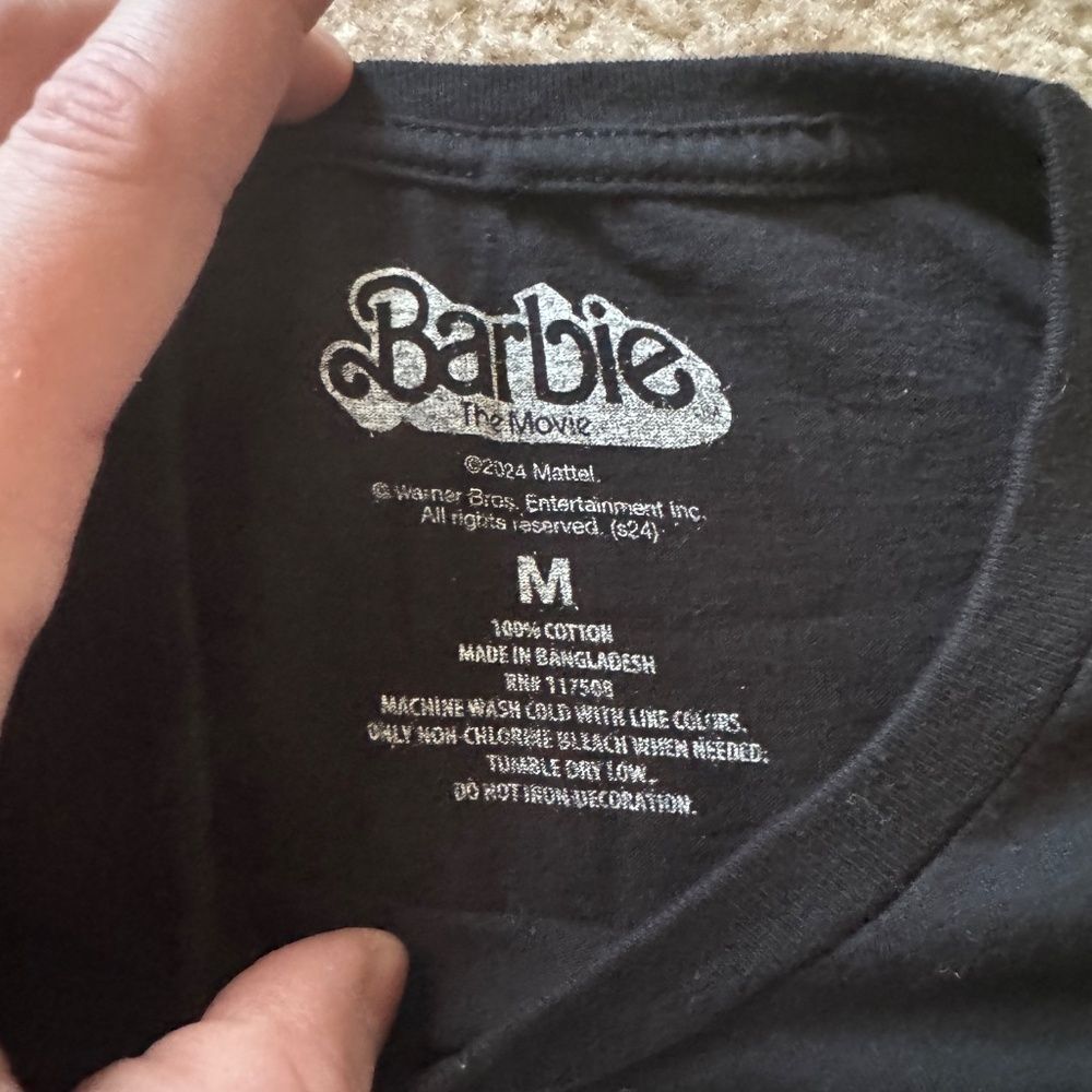 Barbie “I Am Kenough” T‑Shirt — Men’s Medium Black • Short Sleeve • Like New - Picture 3 of 3